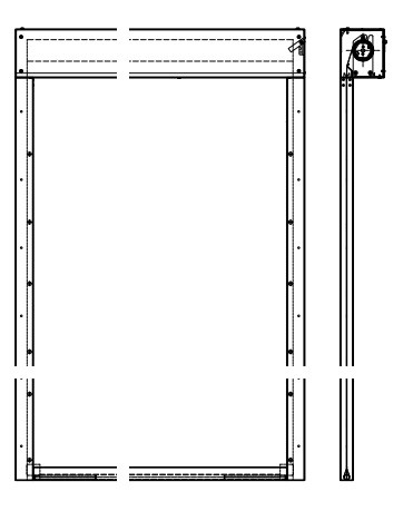 Схематичное изображение огнестойкой шторы